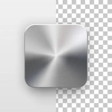 App Icon Template with Metal Texture Stock Illustration