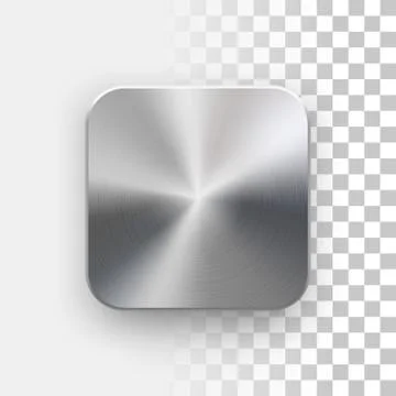 App Icon Template with Metal Texture Stock Illustration