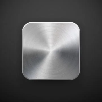 App Icon Template with Metal Texture Stock Illustration