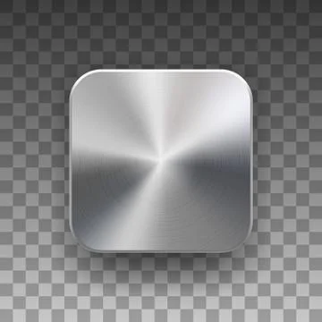 App Icon Template with Metal Texture Stock Illustration