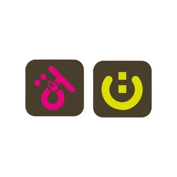 App icon unique logo design Stock Illustration