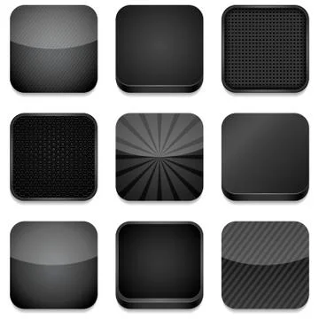 App Icons Backgrounds - Black Stock Illustration