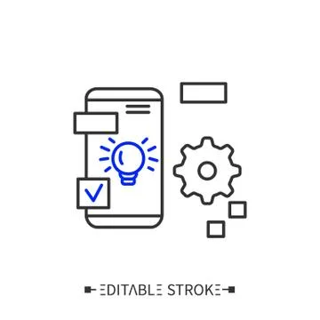 App idea line icon. Editable vector illustration Stock Illustration