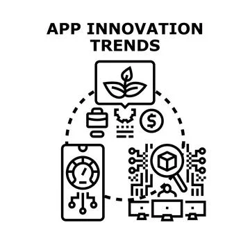 App innovation trends creating digital growth strategies Stockillustratie