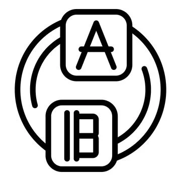 App interpreter icon outline vector. Dialect foreign Stock Illustration