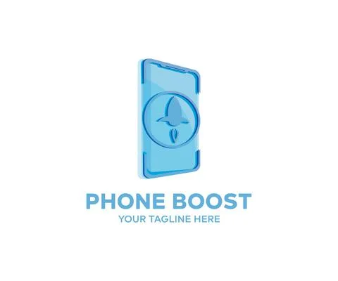 App launch. Startup vector logo design. Phone vector design and illustration. Stock Illustration