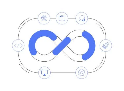 App life cycle abstract concept vector illustration. 스톡 일러스트