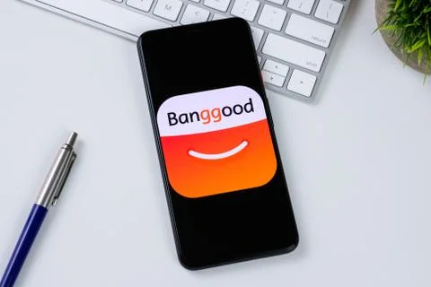 App logo on a smartphone screen Stock Photos