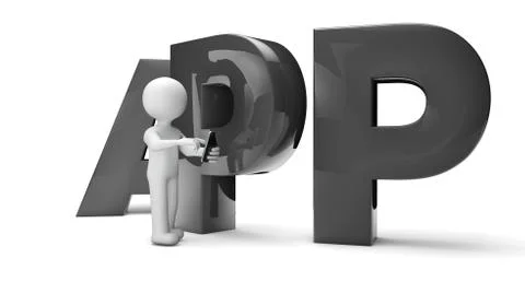 App man Stock Illustration