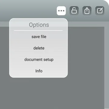 App Menu Interface with Dropdown Options 스톡 일러스트