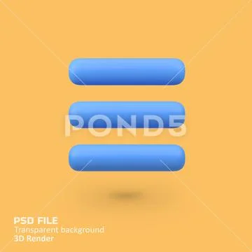 App menu isolated 3d render icon illustration PSD Template