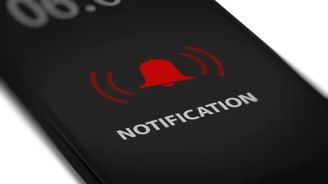 App Notification on Smart Phone Screen Stock Footage 117612265