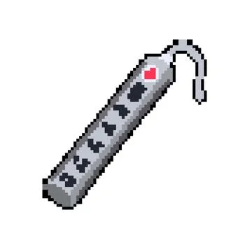 App power strip smart pixel art vector illustration Illustrazione stock