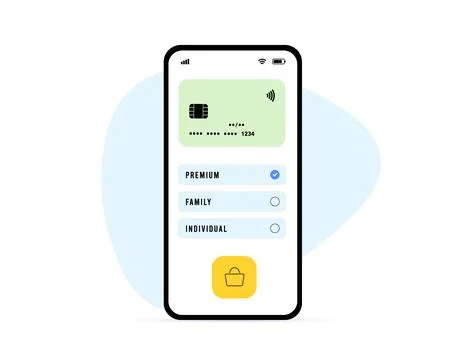 In-App Purchases - Manage Subscriptions with IAP. Extra content or subscriptions Stock Illustration