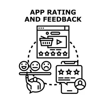 App rating and client feedback vector concept Stock Illustration