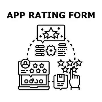 App rating form and feedback concept illustration Illustration