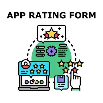 App rating form and feedback concept illustration Stock Illustration