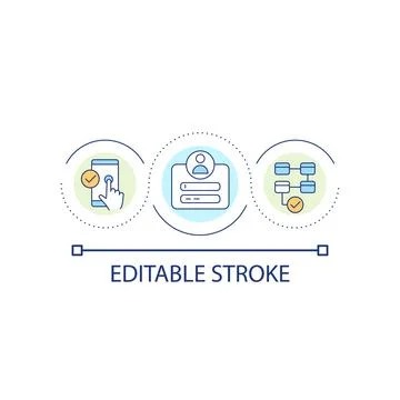 App registration loop concept icon イラスト素材