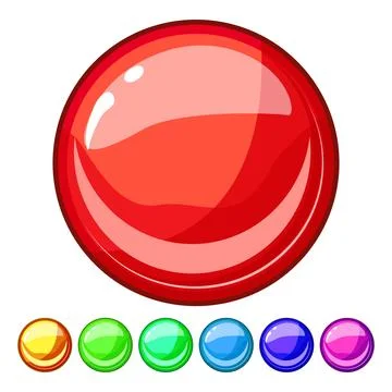 App round game button cartoon vector graphic Illustrazione stock
