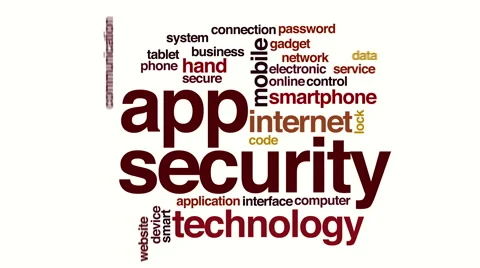 App security animated word cloud Stock Footage 68951584