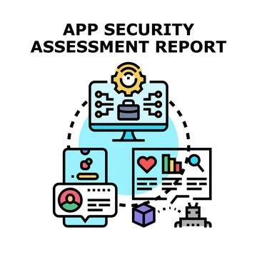 App security assessment report process and concept 스톡 일러스트