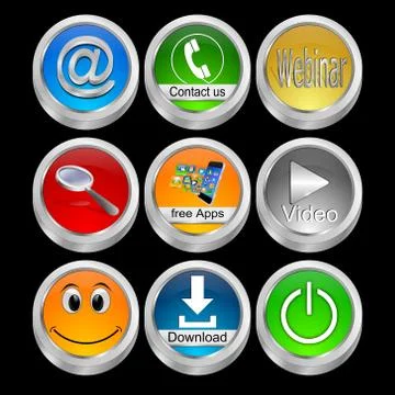 App set - 3D illustration Stock Illustration