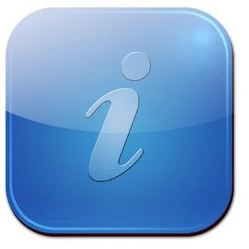 App sign i for information Stock Illustration