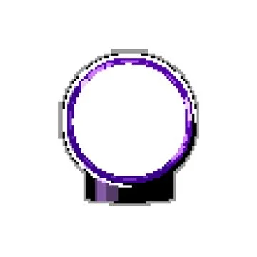 App smart lamp pixel art vector illustration Illustrazione stock