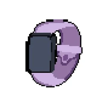 App smart watch pixel art vector illustration Ilustração Stock