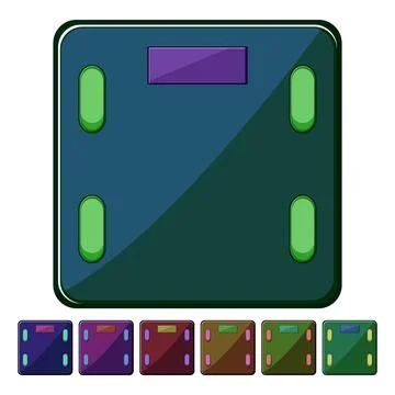 App smart weights cartoon vector graphic Stock Illustration