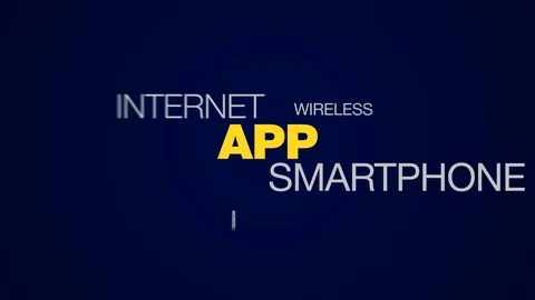 App smartphone internet communication technology software business connection 動画素材 96234118