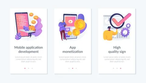 App software development app interface template. Stock Illustration