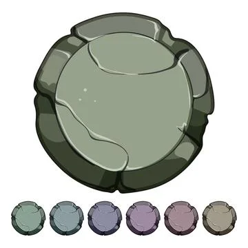 App stone button cartoon vector graphic イラスト素材