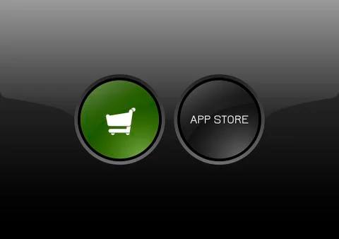 App Store Buttons Stock Illustration