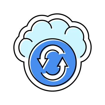 App sync color icon vector illustration Stockillustratie