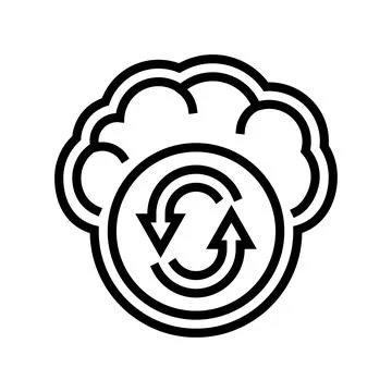 App sync line icon vector illustration 스톡 일러스트