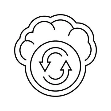 App sync line icon vector illustration 스톡 일러스트