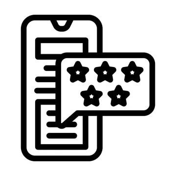 App testimonial testimonial line icon vector illustration Stock Illustration