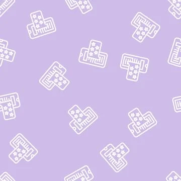 App testimonial testimonial line vector seamless pattern Stock Illustration