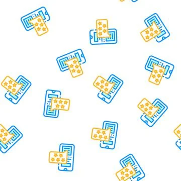 App testimonial testimonial vector seamless pattern Stock Illustration