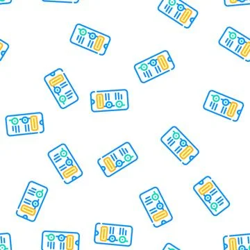 App for time management vector seamless pattern Stock Illustration
