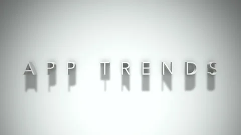 App trends 3D title animation with shadows on a white background Video stock 297273880