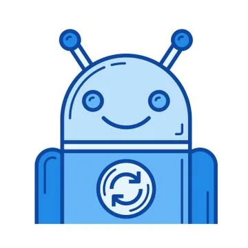 App update line icon. Illustrazione stock