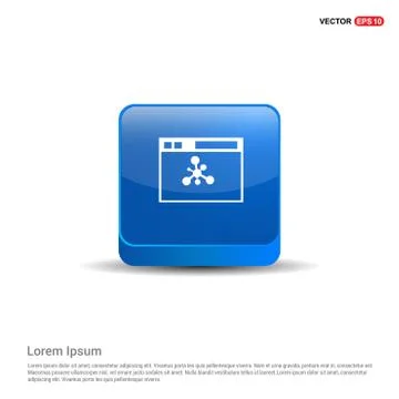 App window interface icon  - 3d Blue Button Stock Illustration