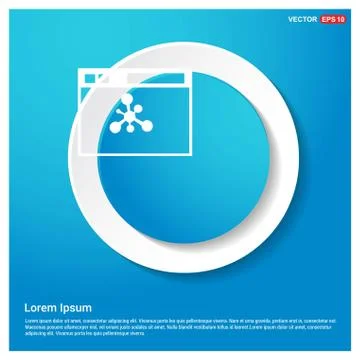 App window interface icon  Abstract Blue Web Sticker Button Illustrazione stock