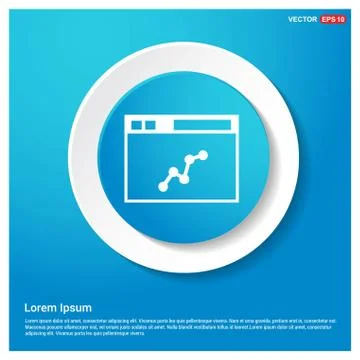 App window interface icon  Abstract Blue Web Sticker Button Stock Illustration