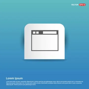 App window interface icon  - Blue Sticker button Stock Illustration