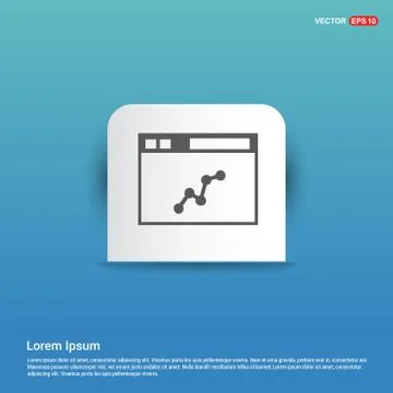 App window interface icon  - Blue Sticker button Illustrazione stock