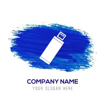 App window interface icon  - Blue watercolor background Stock Illustration