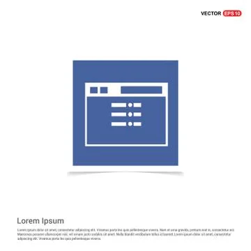 App window interface icon  - Blue photo Frame Illustrazione stock